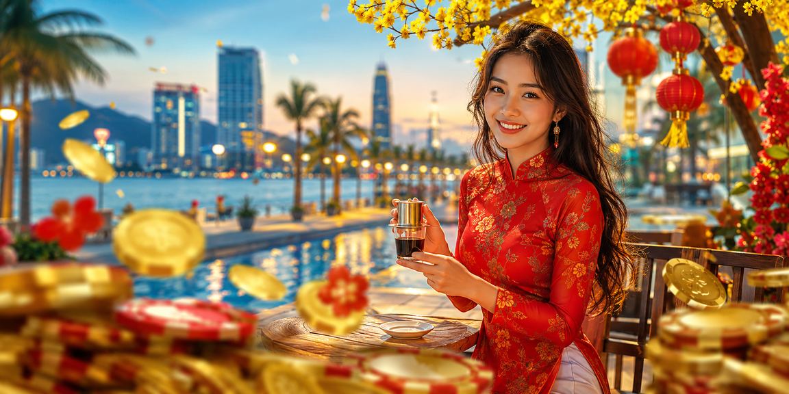 Người dùng Đà Nẵng nhâm nhi cà phê và xem thông tin cá cược trên điện thoại